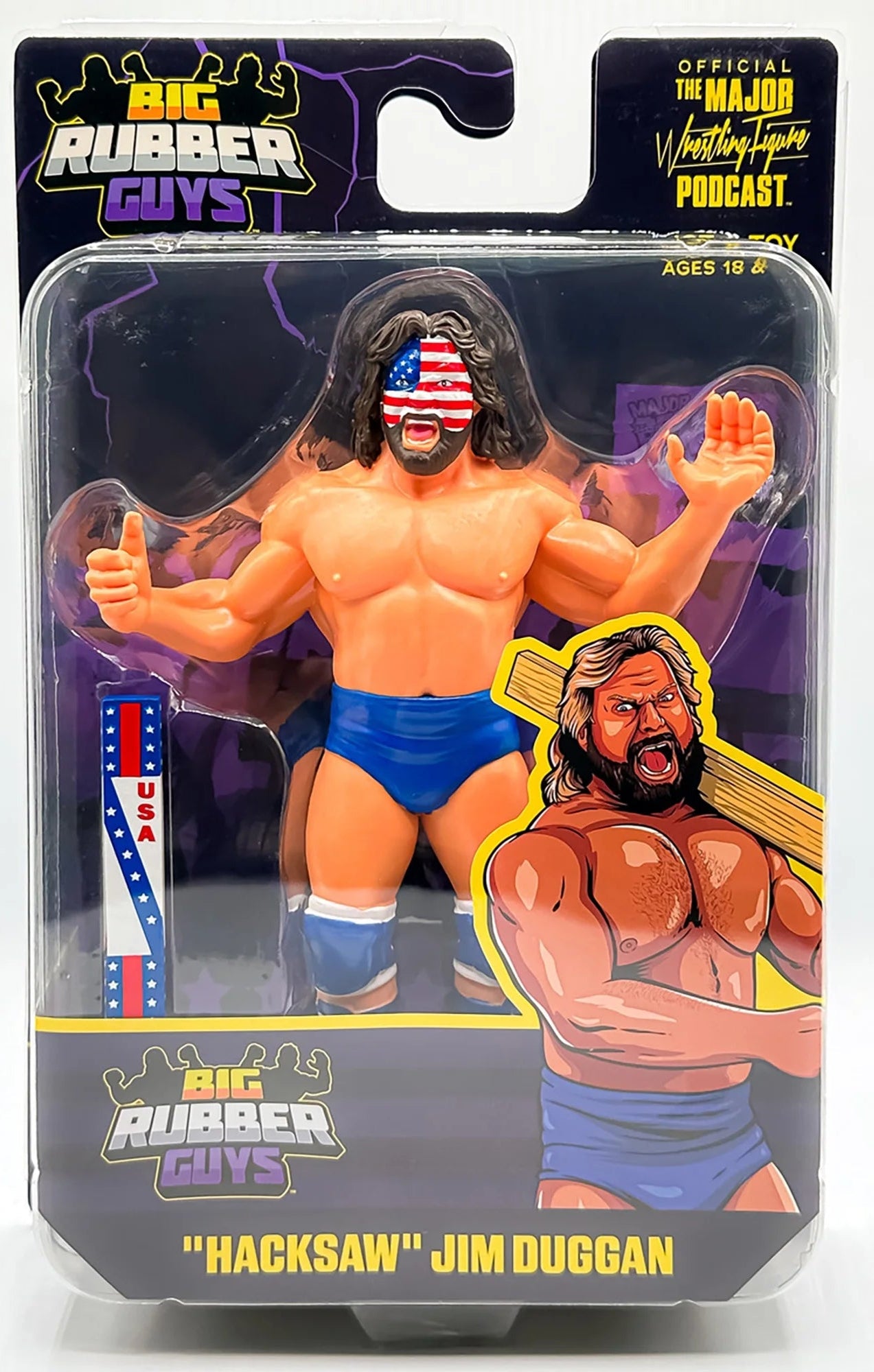 Big Rubber Guys Hacksaw Jim Duggan USA face paint Series 6 Action & Toy Figures PWcatalog