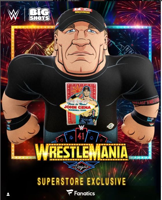 WWE Big Shots John Cena 2025 Exclusive to WrestleMania Superstore by Fanatics PWcatalog