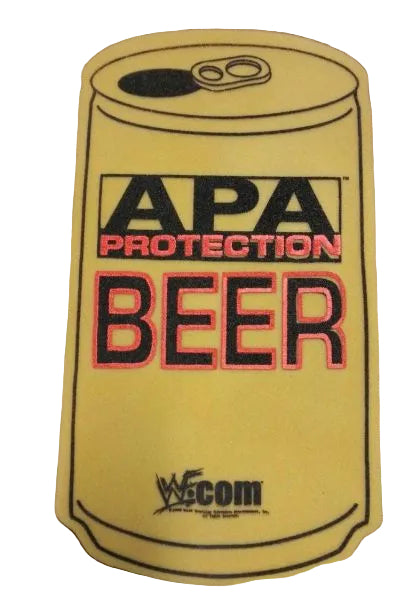 WWF APA Foam (Acolyte Protection Agency) Beer Can
