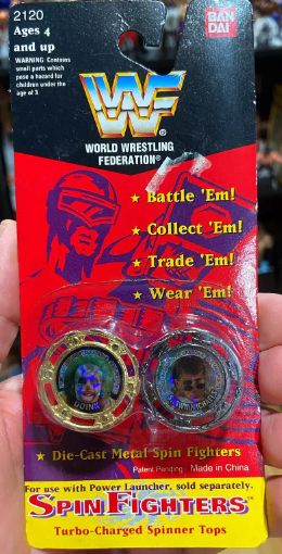 WWF Spin Fighters Shawn Michaels & Doink the Clown 1994 by Bandai PWcatalog