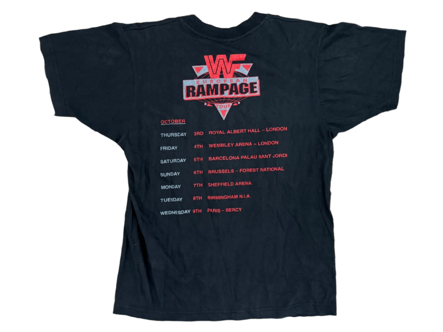 1991 WWF Undertaker European tour T-Shirt 1998 Pwcatalog