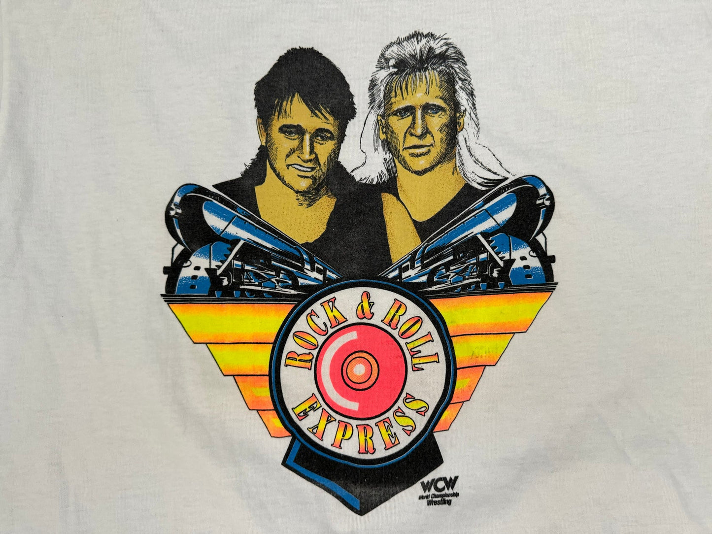 1990 WCW Rock N Roll Express catalog Ricky Morton and Robert Gibson T-Shirt Pwcatalog