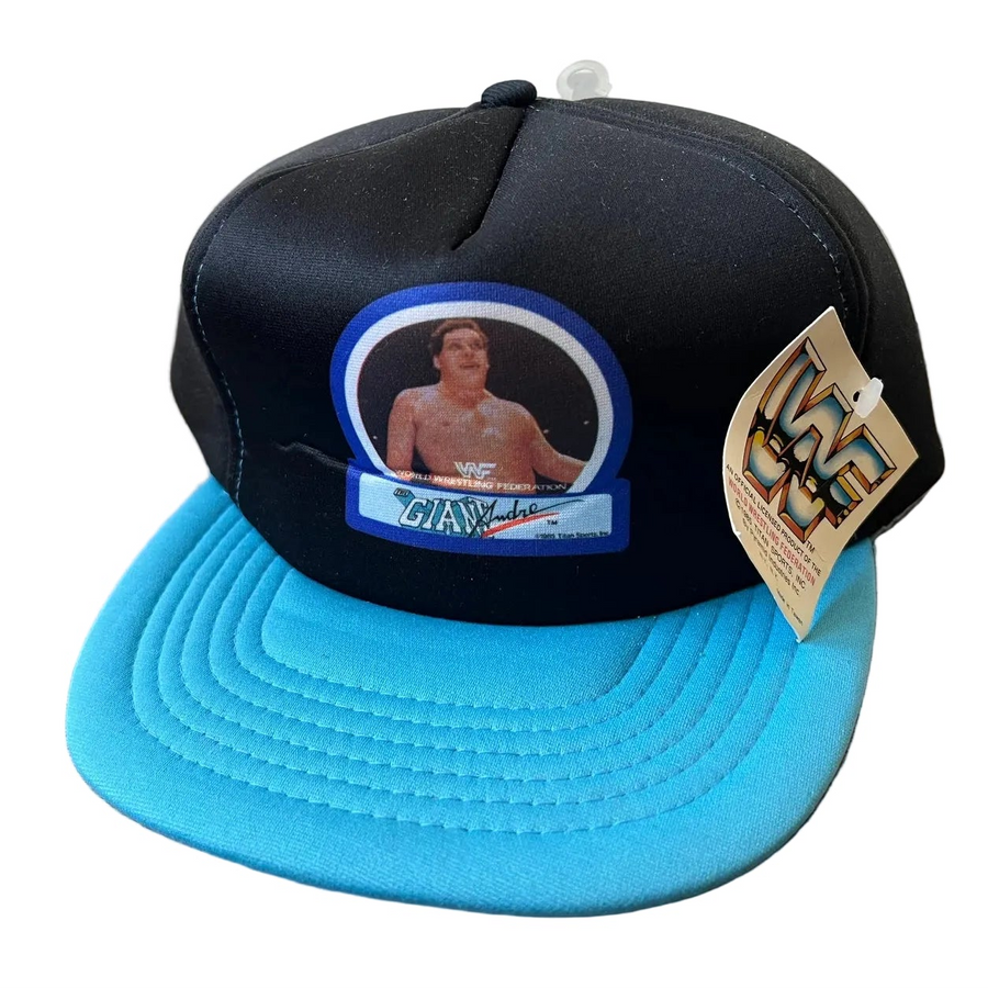 1985 WWF Andre the Giant SnapBack tracker hat Pwcatalog