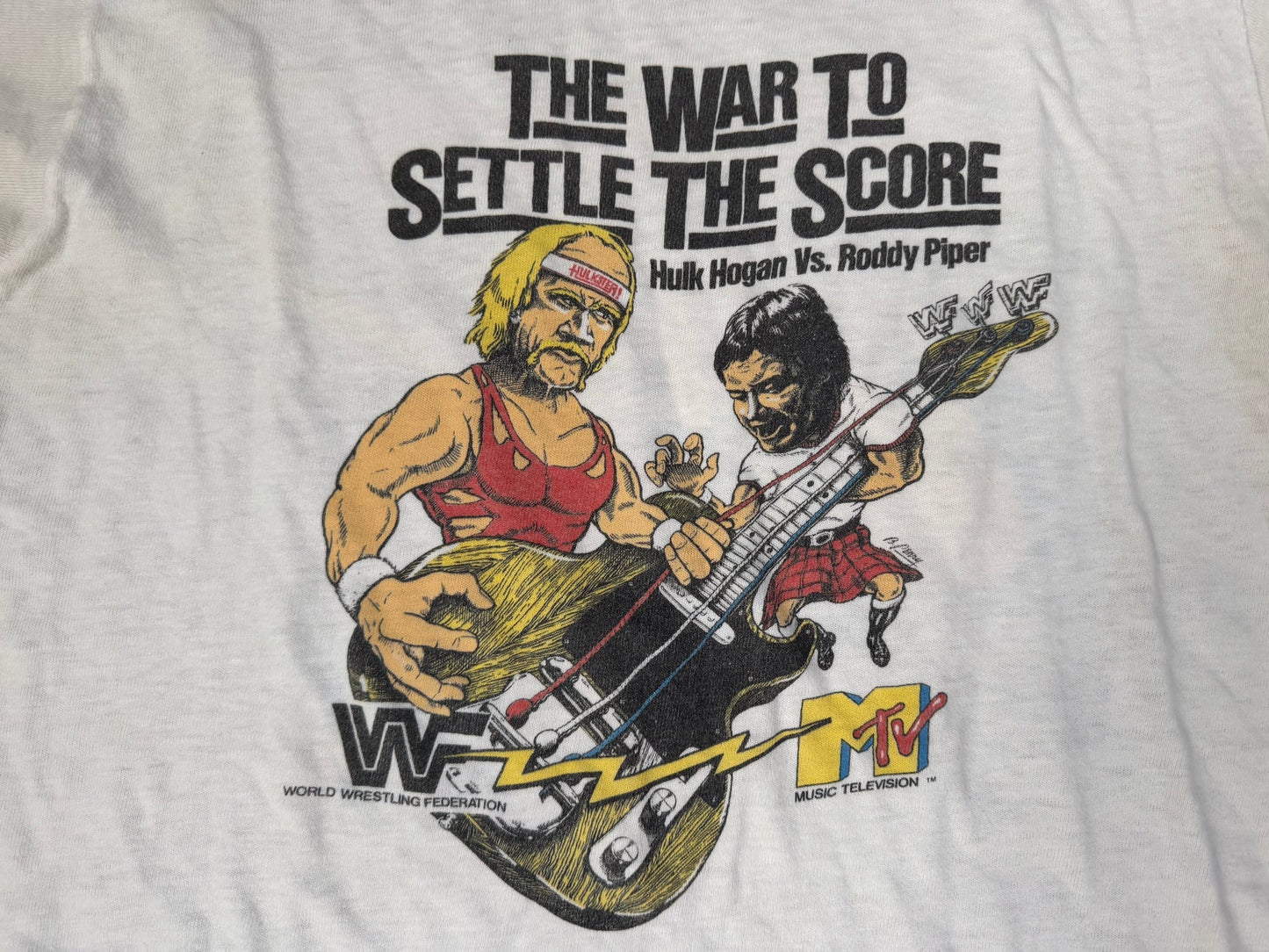 1985 WWF Rock N Wrestling Connection “War to Settle the Score” T-Shirt Pwcatalog