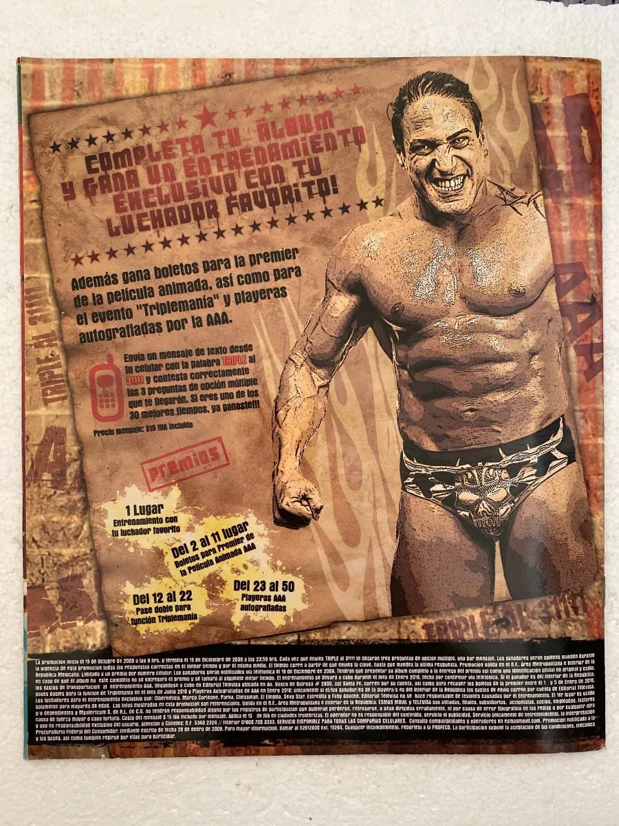 AAA Sin Limite Lucha Libre Stickers Album 2009 From Mexico Stickers Album PW Catalog