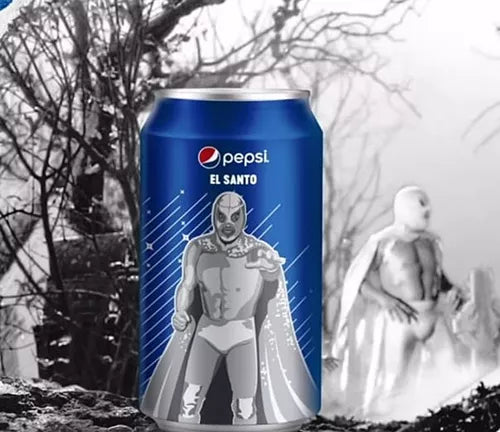 El Santo Pepsi can from Mexico 355ml 1998 PW Catalog