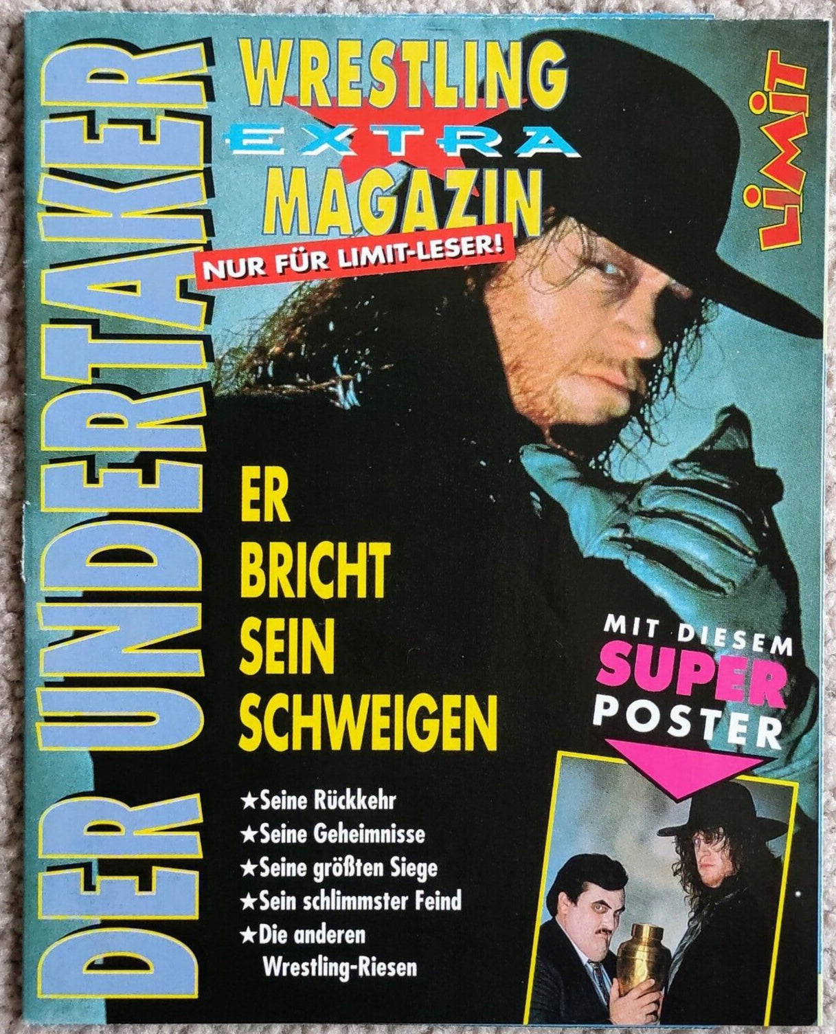 Limit 1994 #11 with Undertaker Extra Magazine from Germany Magazine PWcatalog
