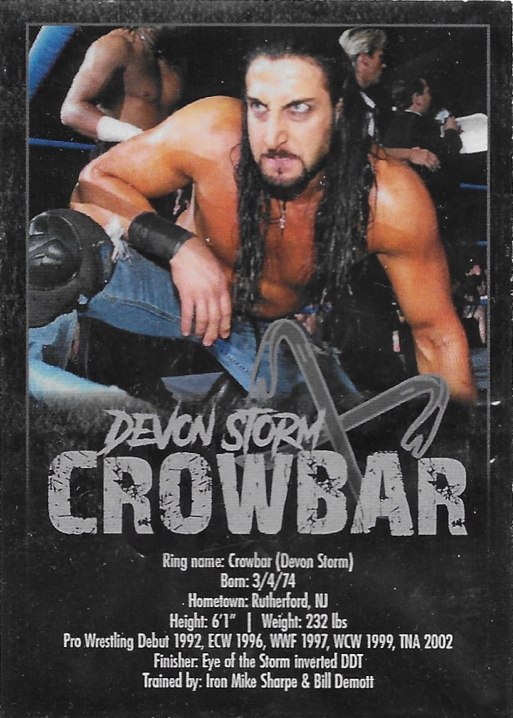 Devon Storm “Crowbar” trading card PW Catalog