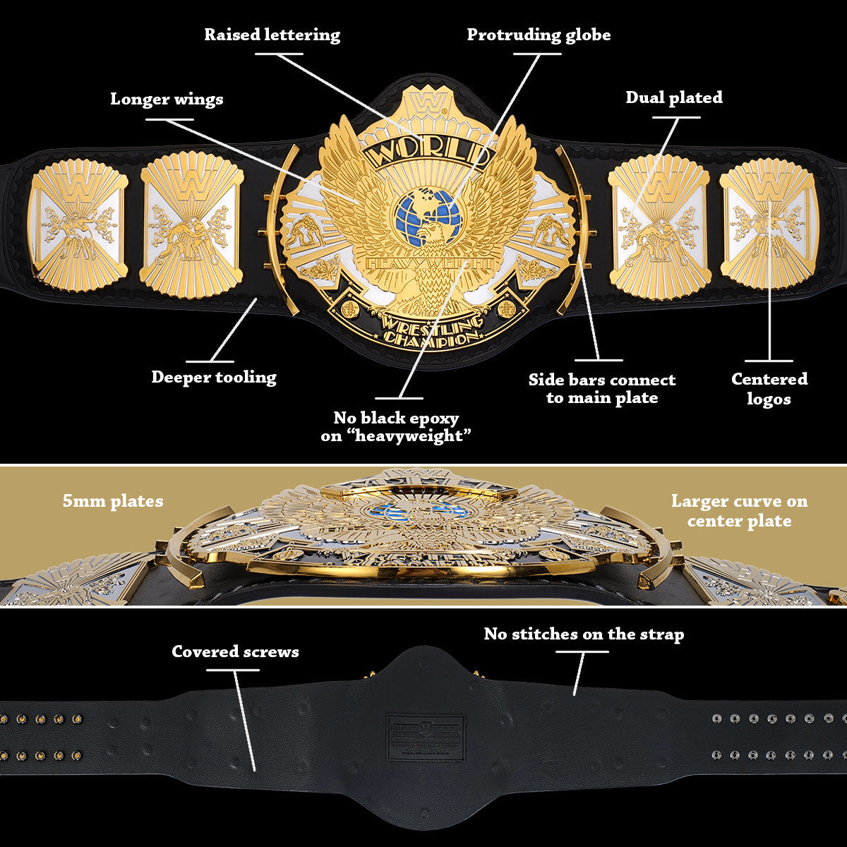 WWE Winged Eagle Dual Plated Championship Replica Title