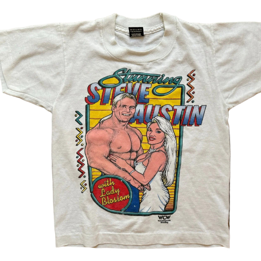 1992 WCW “Stunning” Steve Austin and Lady Blossom T-Shirt Pwcatalog