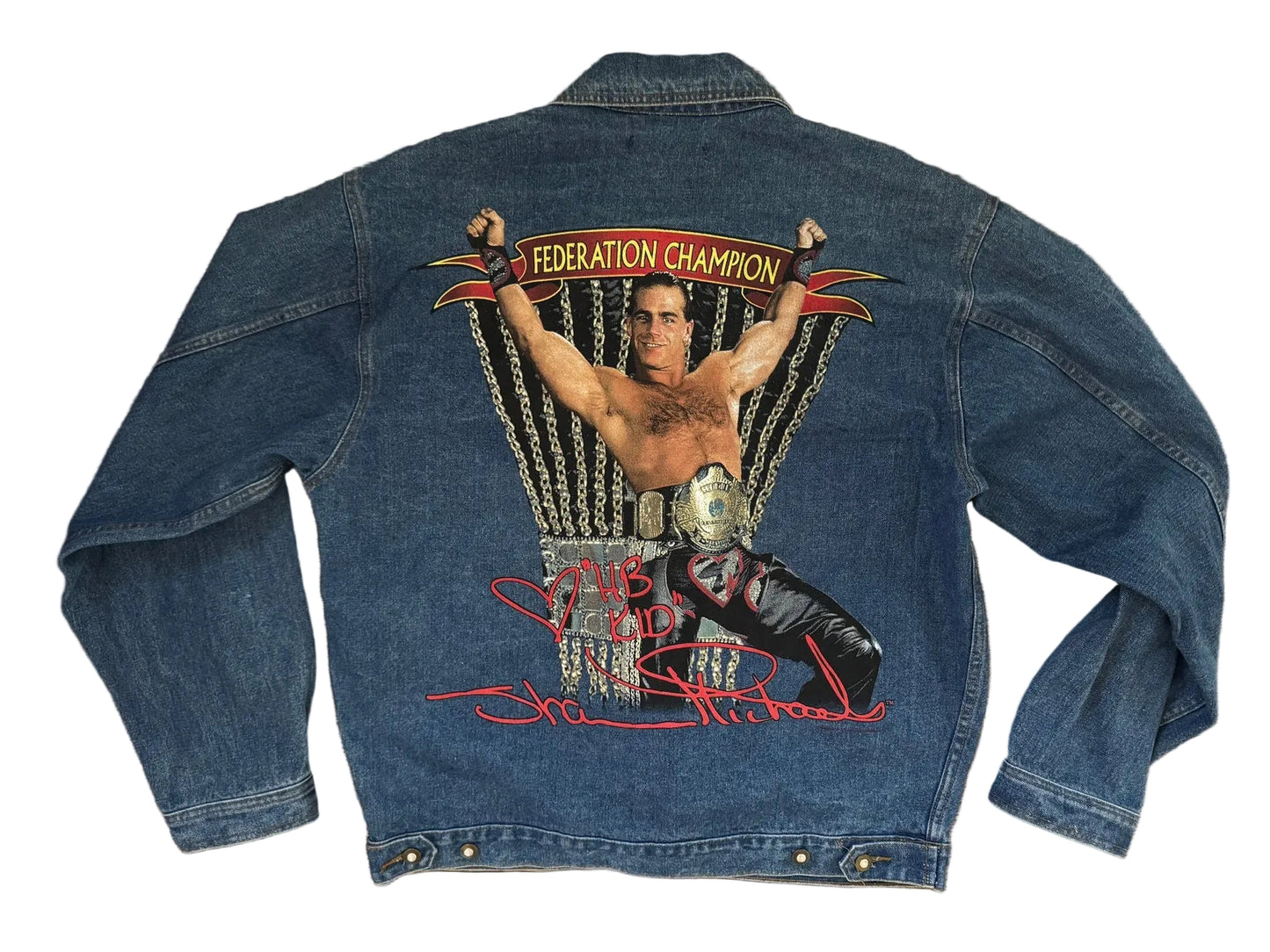 1996 WWF “The Heartbreak Kid” Shawn Michaels “Kickin’ It With the Kilq” Denim Jacket Pwcatalog