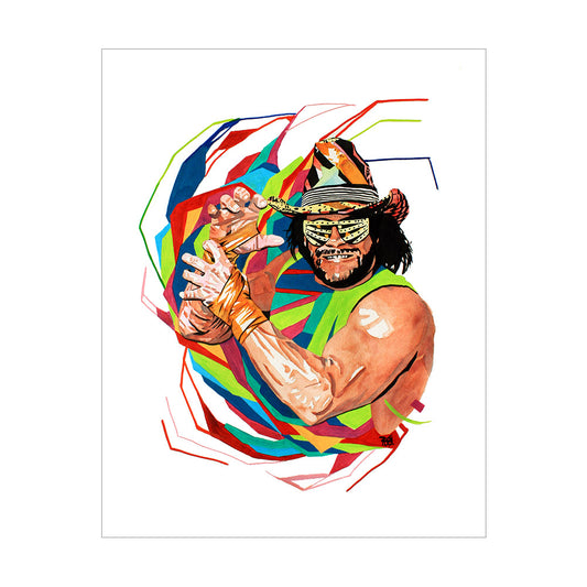Macho Man Randy Savage Rob Schamberger 11 x 14 Art Print Wall art PW Catalog