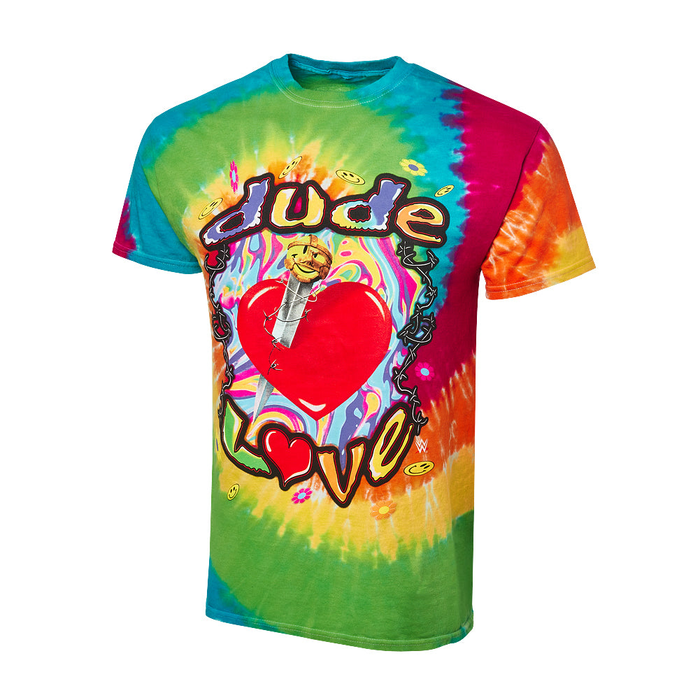 Dude Love Tie Dye Retro T-Shirt T-Shirt PW Catalog