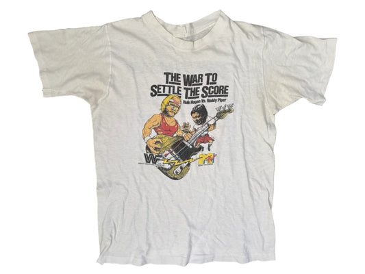 1985 WWF Rock N Wrestling Connection “War to Settle the Score” T-Shirt