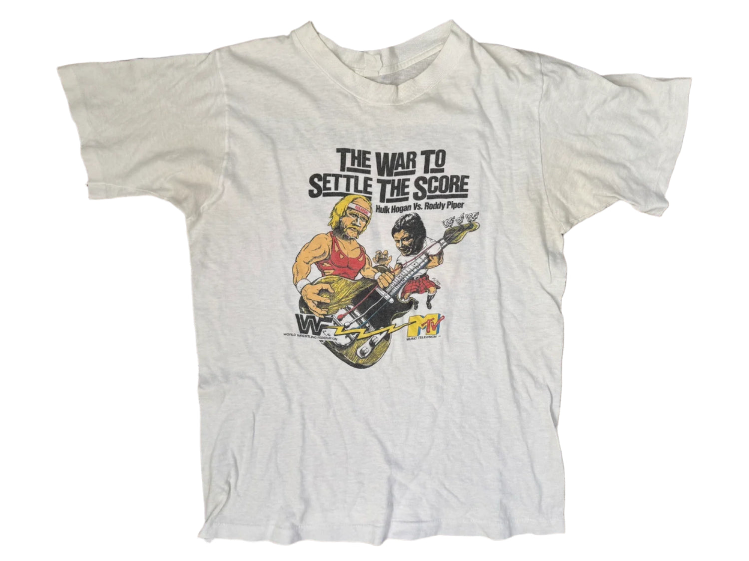 1985 WWF Rock N Wrestling Connection “War to Settle the Score” T-Shirt Pwcatalog
