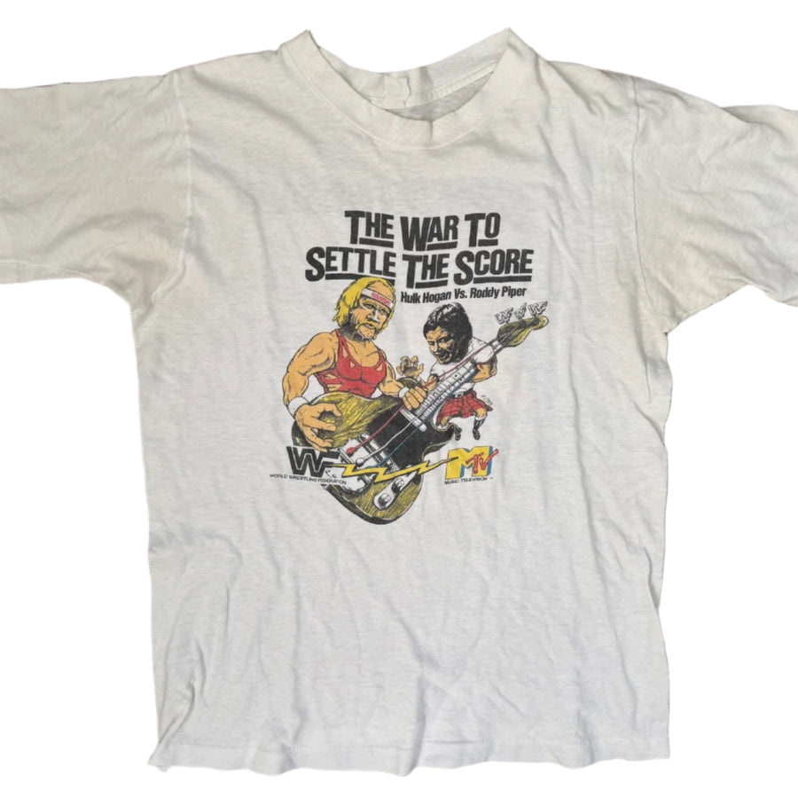 1985 WWF Rock N Wrestling Connection “War to Settle the Score” T-Shirt Pwcatalog