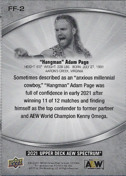 “Hangman” Adam Page trading card PW Catalog