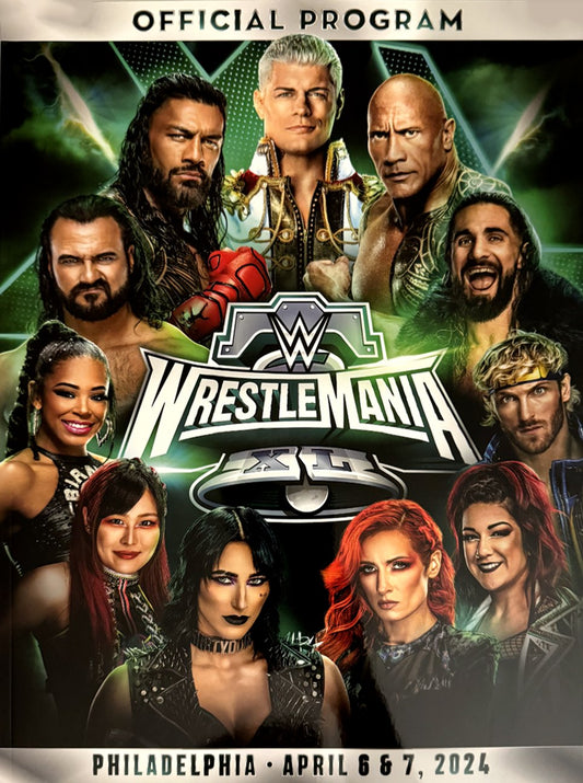 WWE WrestleMania XL 2024 Program