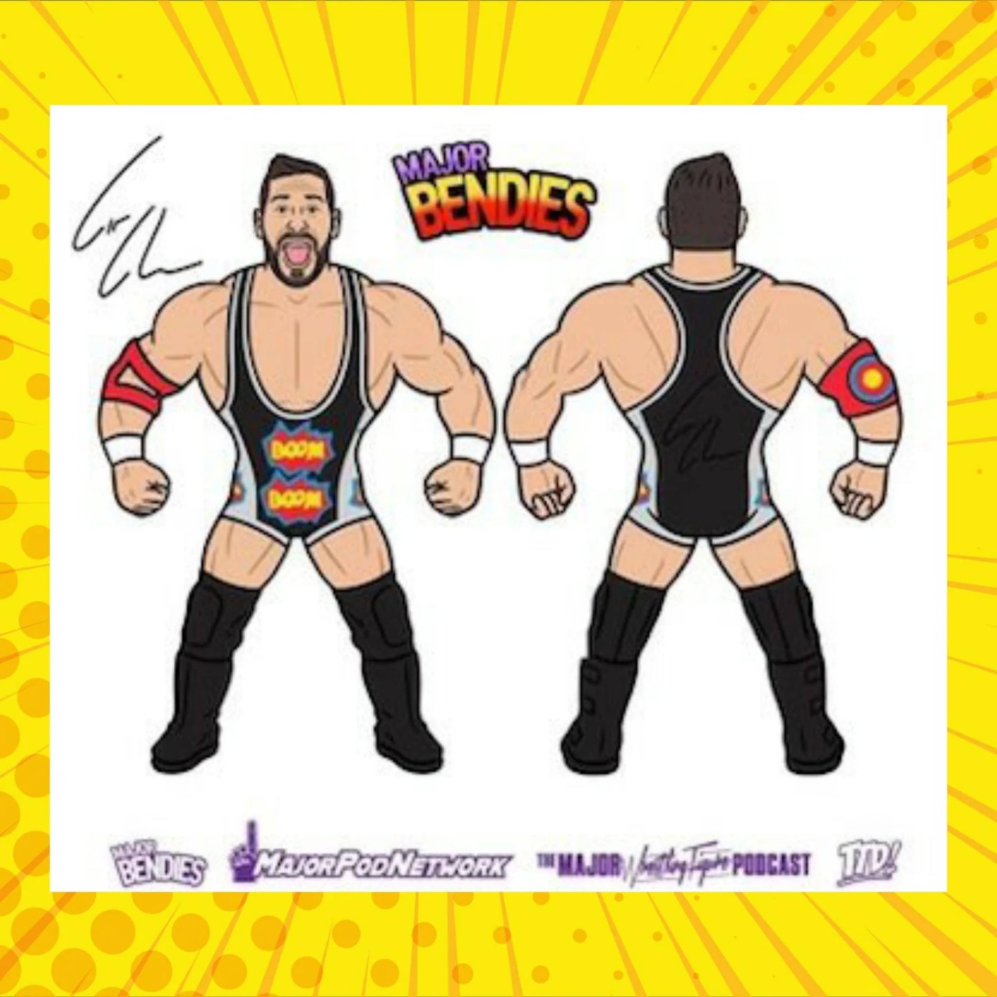 Major Wrestling Figure Podcast Major Bendies Series 3 Colt Cabana Action & Toy Figures PWcatalog