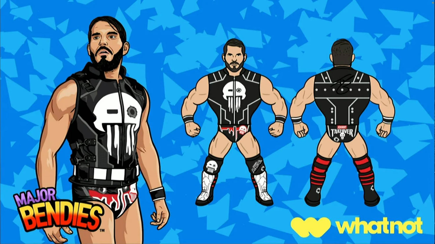 Major Wrestling Figure Podcast Major Bendies Johnny Gargano [Exclusive] Action & Toy Figures PWcatalog