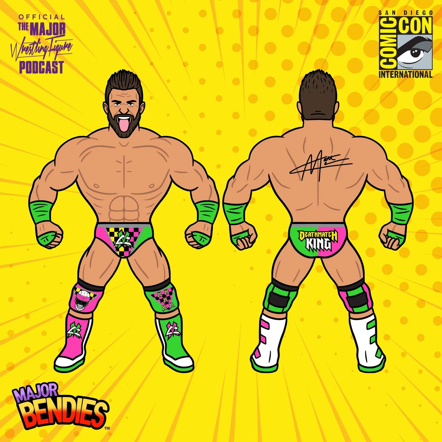 Major Wrestling Figure Podcast Major Bendies Matt Cardona [Merch Stand Exclusive] Action & Toy Figures PWcatalog