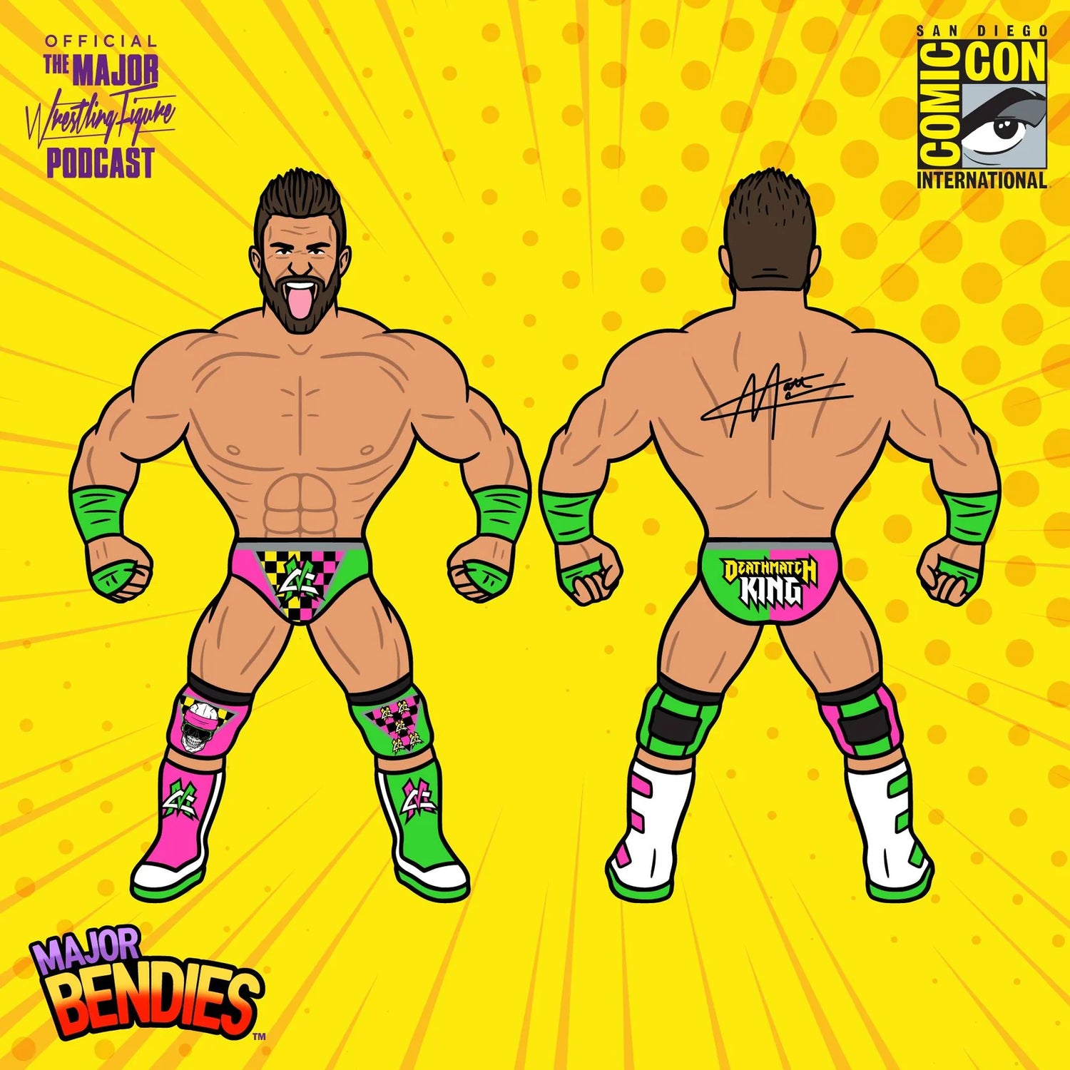 Major Wrestling Figure Podcast Major Bendies Matt Cardona [Merch Stand Exclusive] Action & Toy Figures PWcatalog