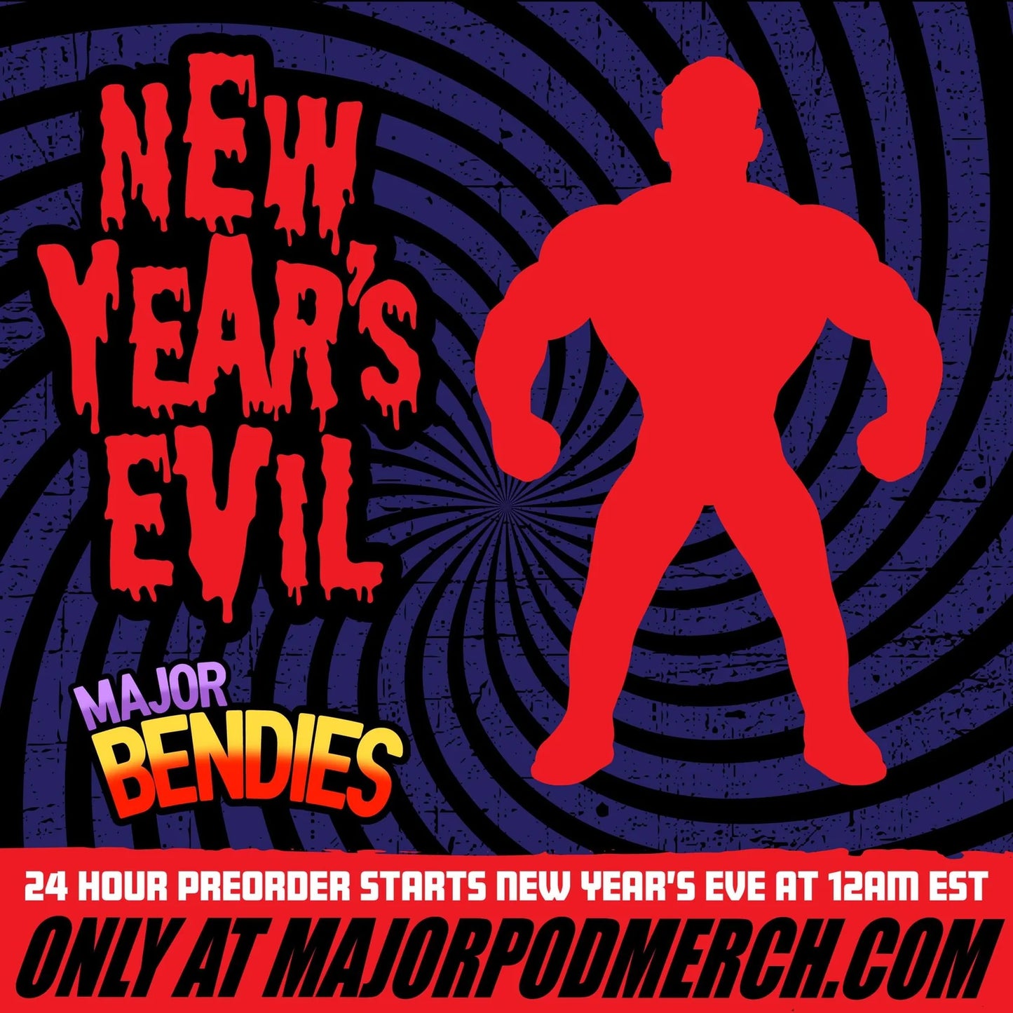 Major Wrestling Figure Podcast Major Bendies New Year's Evil Danhausen Action & Toy Figures PWcatalog