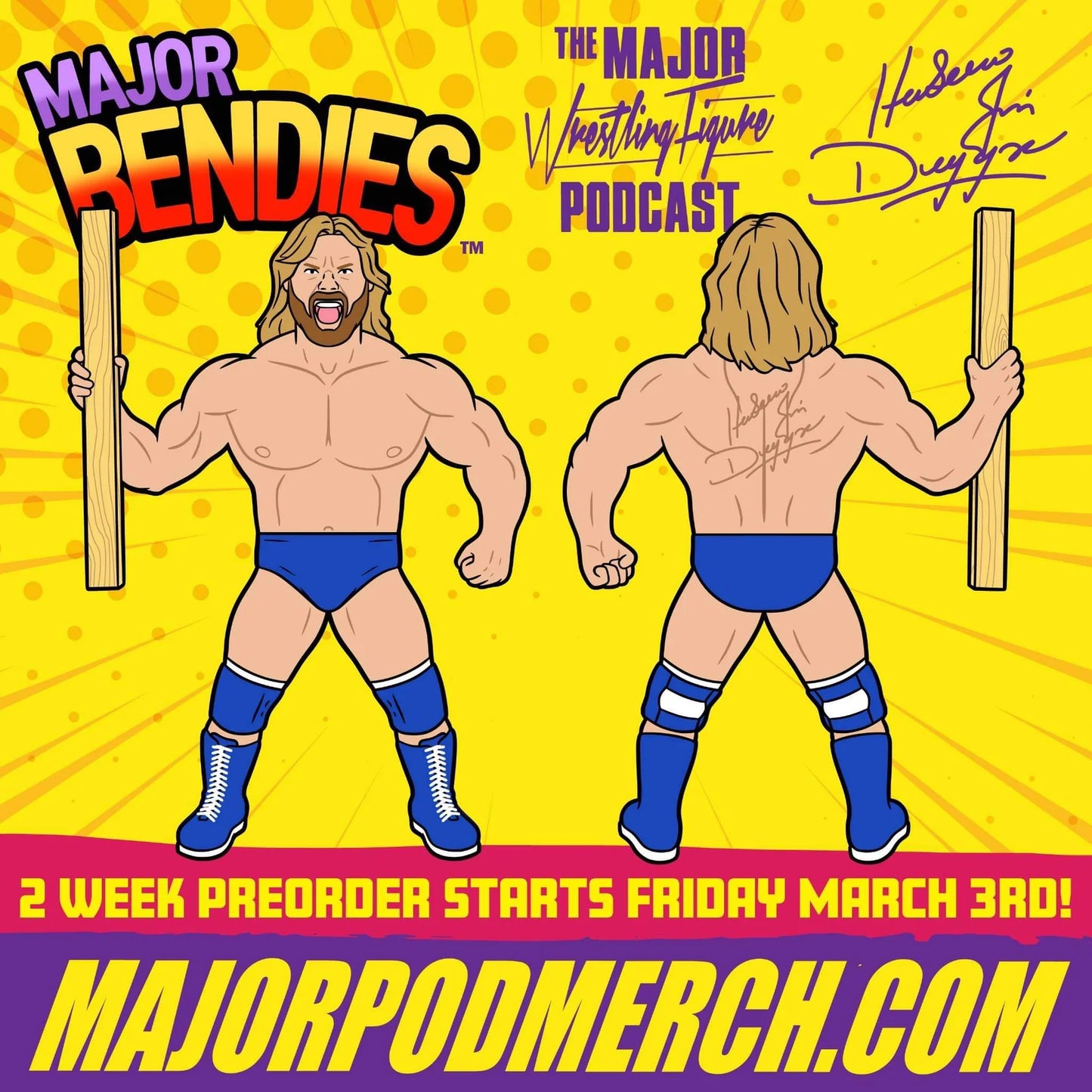 Major Wrestling Figure Podcast Major Bendies Hacksaw Jim Duggan Action & Toy Figures PWcatalog