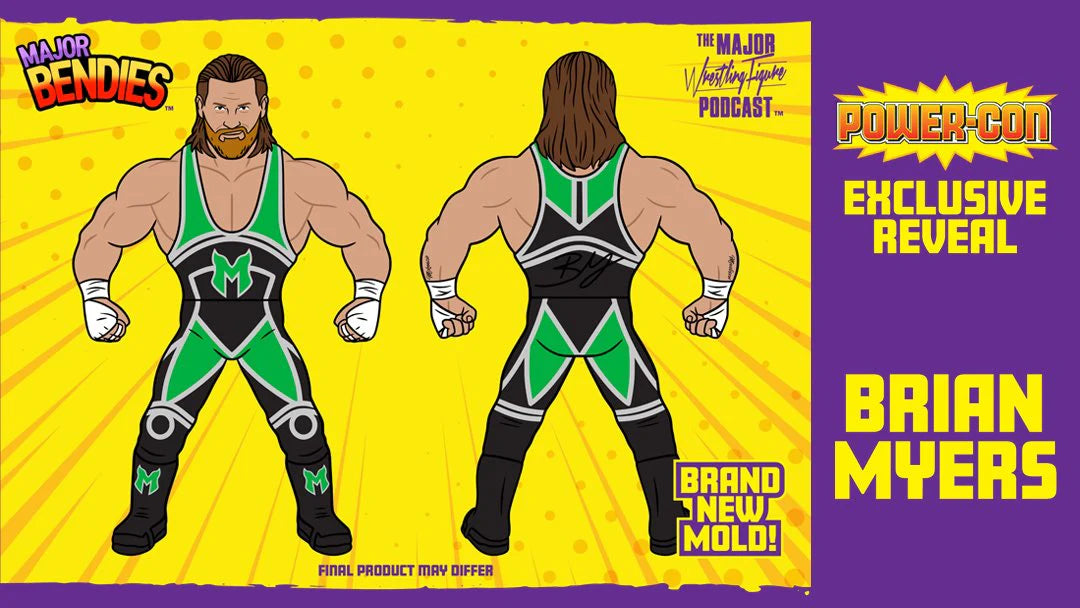 Major Wrestling Figure Podcast Major Bendies Power-Con Exclusive Brian Myers Action & Toy Figures PWcatalog