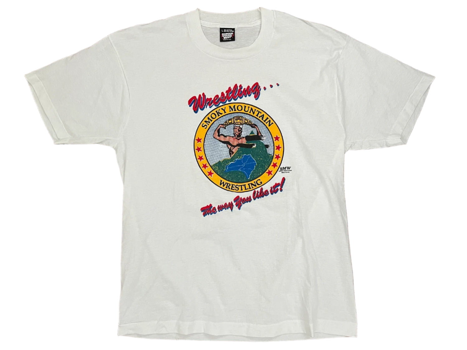 1992 Smoky Mountain Wrestling logo T-Shirt Pwcatalog