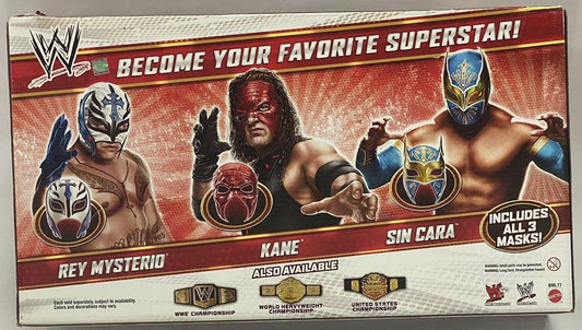 Mask 3 pack Rey Mysterio, Kane & Sin Cara by Mattel