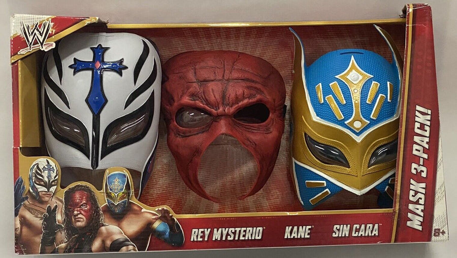 Mask 3 pack Rey Mysterio, Kane & Sin Cara by Mattel Pwcatalog