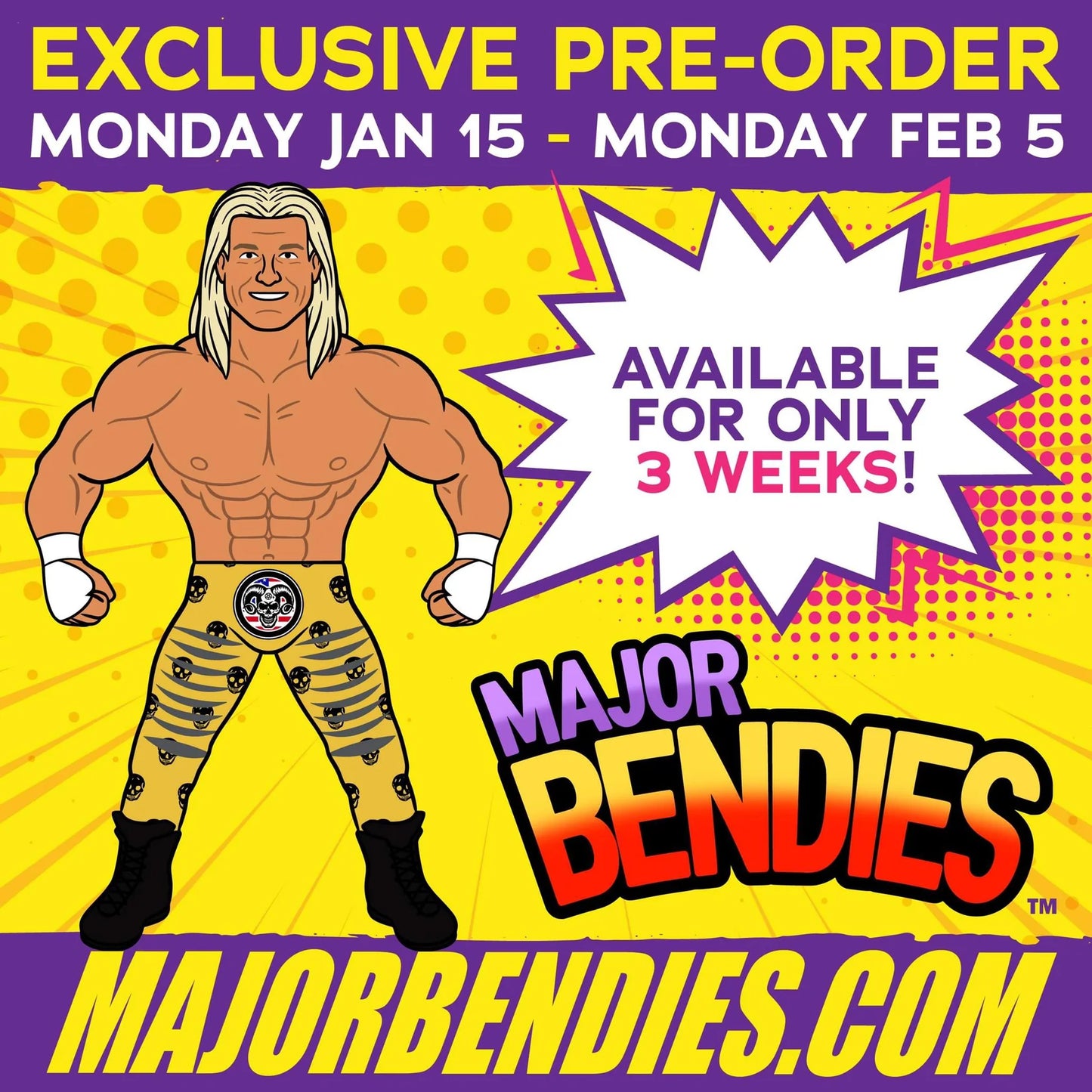 Major Wrestling Figure Podcast Major Bendies Nic Nemeth Action & Toy Figures PWcatalog