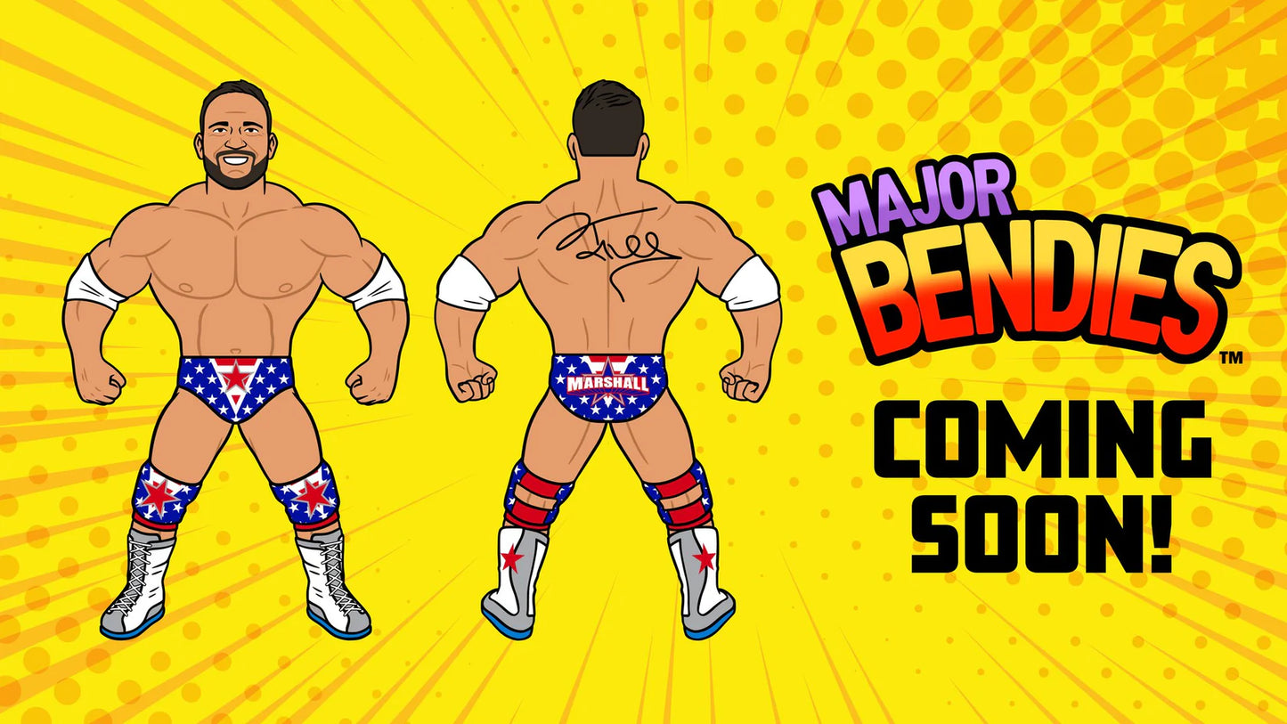 Major Wrestling Figure Podcast Major Bendies QT Marshall (Red, White & Blue) Action & Toy Figures PWcatalog