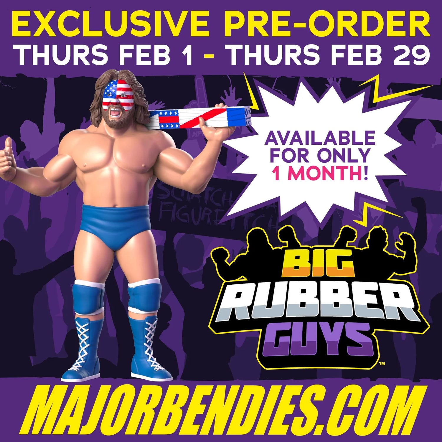 Big Rubber Guys Hacksaw Jim Duggan USA face paint Series 6 Action & Toy Figures PWcatalog