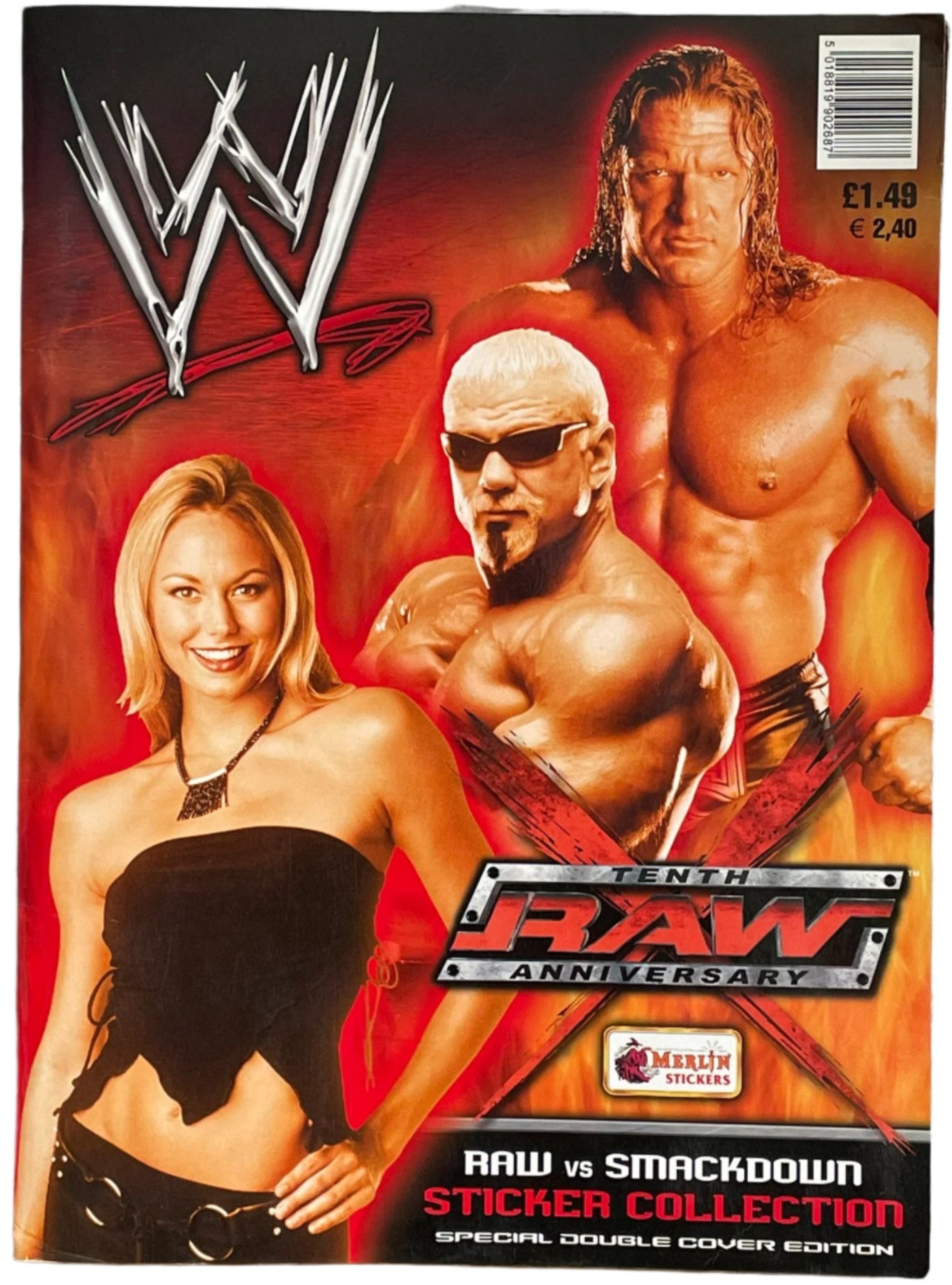 WWE Raw Stickers Album 2003 Reversible Cover Stickers Album PW Catalog