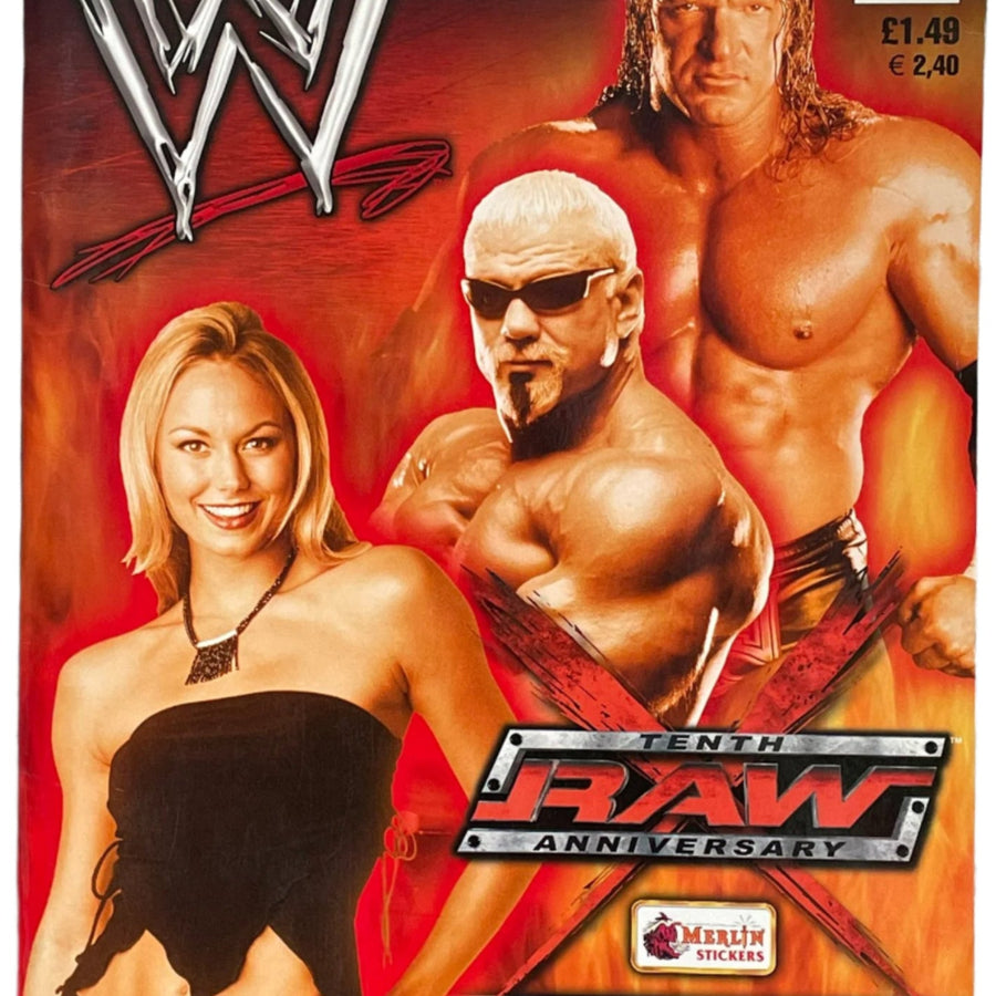 WWE Raw Stickers Album 2003 Reversible Cover Stickers Album PW Catalog