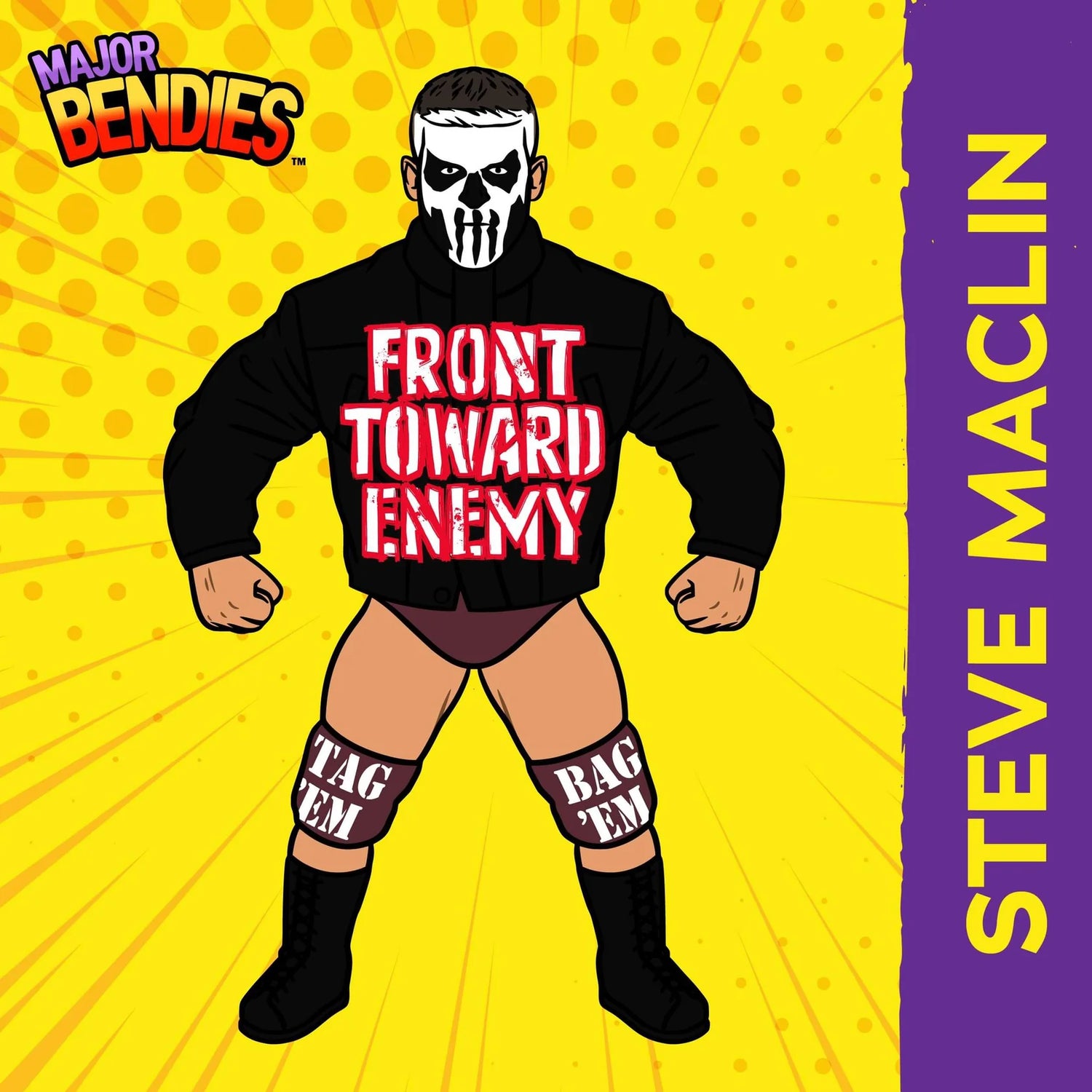 Major Wrestling Figure Podcast Major Bendies Steve Maclin Action & Toy Figures PWcatalog