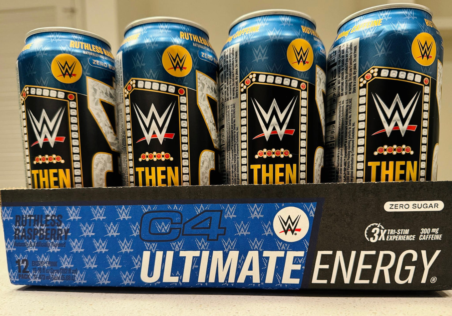 C4 Ultimate  WWE  Energy Drink Ruthless Raspberry