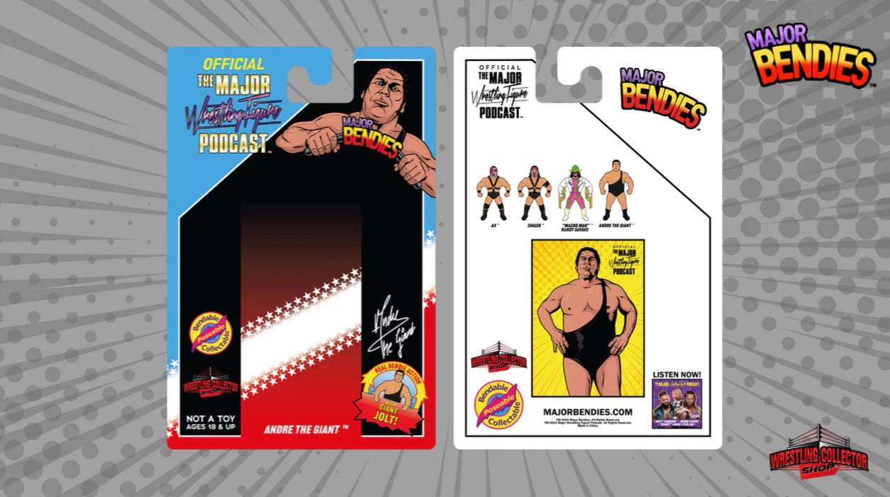 Major Wrestling Figure Podcast Major Bendies Andre the Giant [Exclusive] Action & Toy Figures PWcatalog