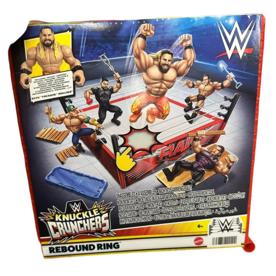 WWE Mattel Knuckle Crunchers Rebound Ring With Seth Rollins Action & Toy Figures PWcatalog