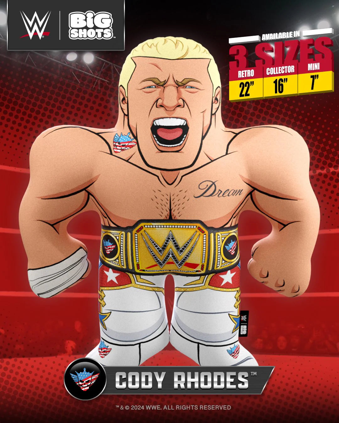 WWE Big Shots "The American Nightmare" Cody Rhodes 2024 PWcatalog
