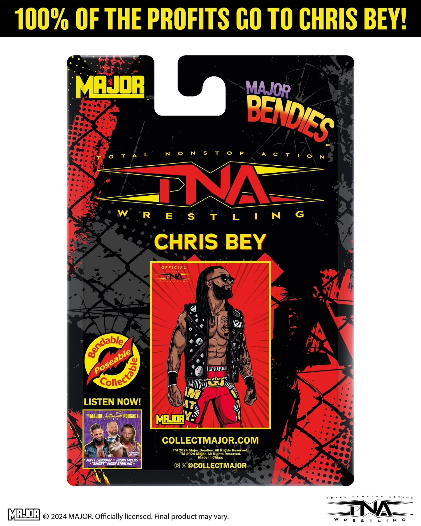 TNA Wrestling Major Bendies Limited Edition Chris Bey Action & Toy Figures PWcatalog