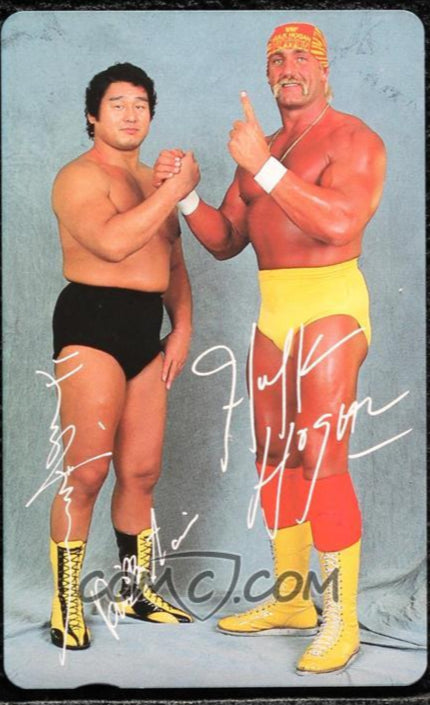 Japan 1990 Phone Card Genichiro Tenryu & Hulk Hogan