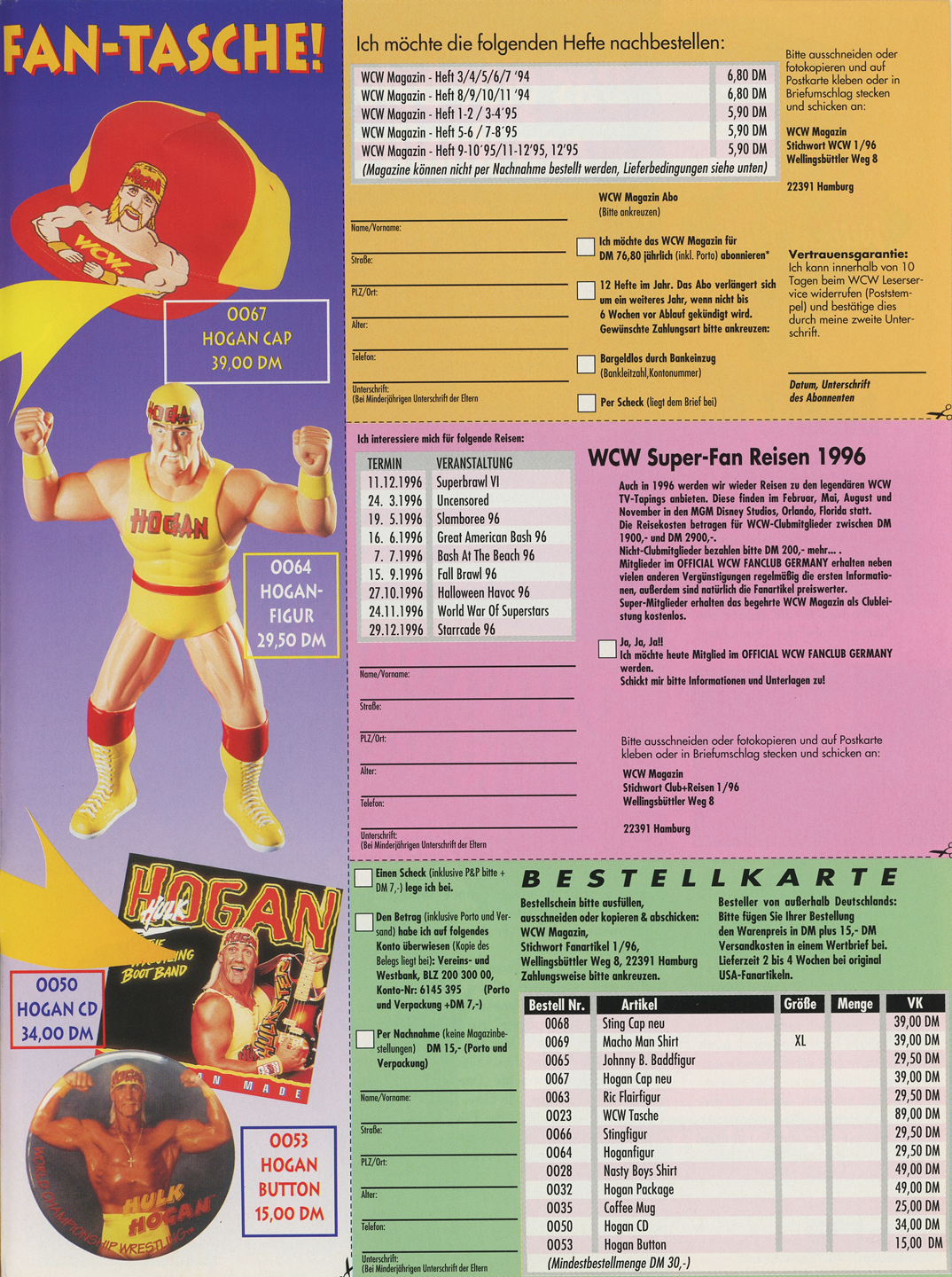 WCW German Magazine January 1996 Magazine PWcatalog