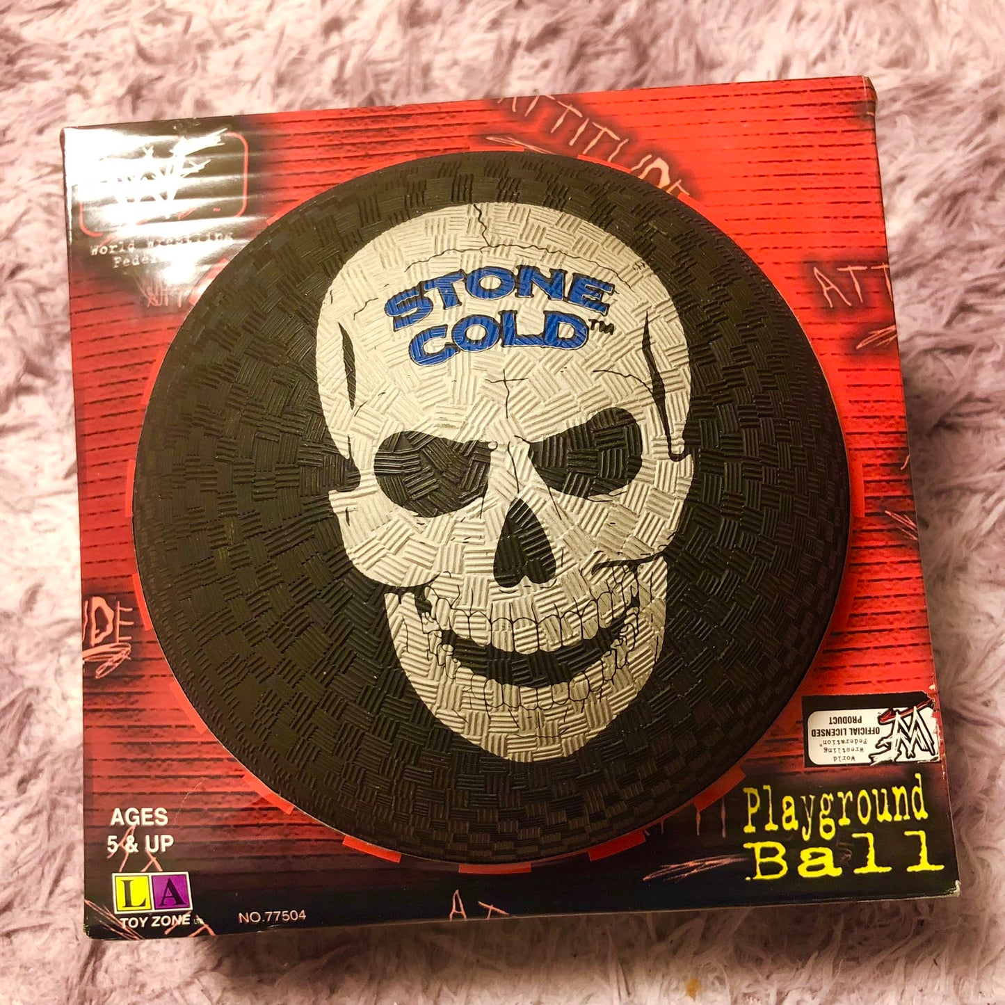 WWF Playground Ball Steve Austin skull