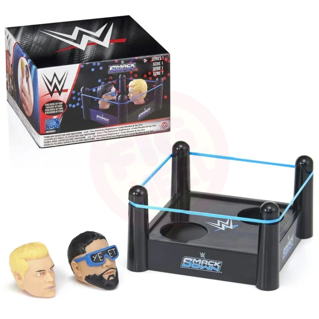 WWE Thumb War Superstars Smackdown Ring sets featuring Cody Rhodes & exclusive Jey uso Pwcatalog