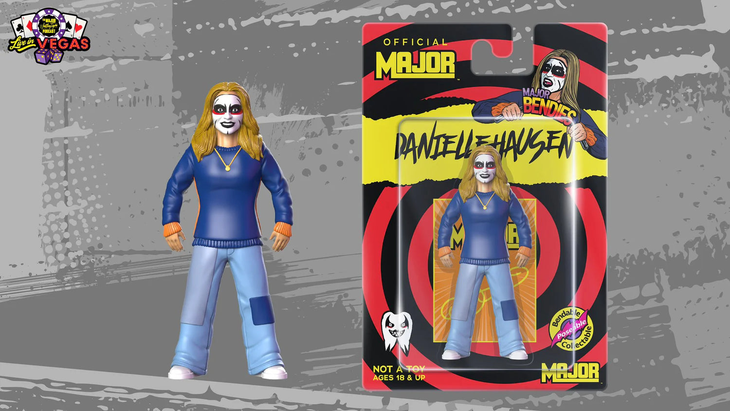 Major Wrestling Figure Podcast Major Bendies Daniellehausen (Topanga, Danielle Fishel) Action & Toy Figures PWcatalog