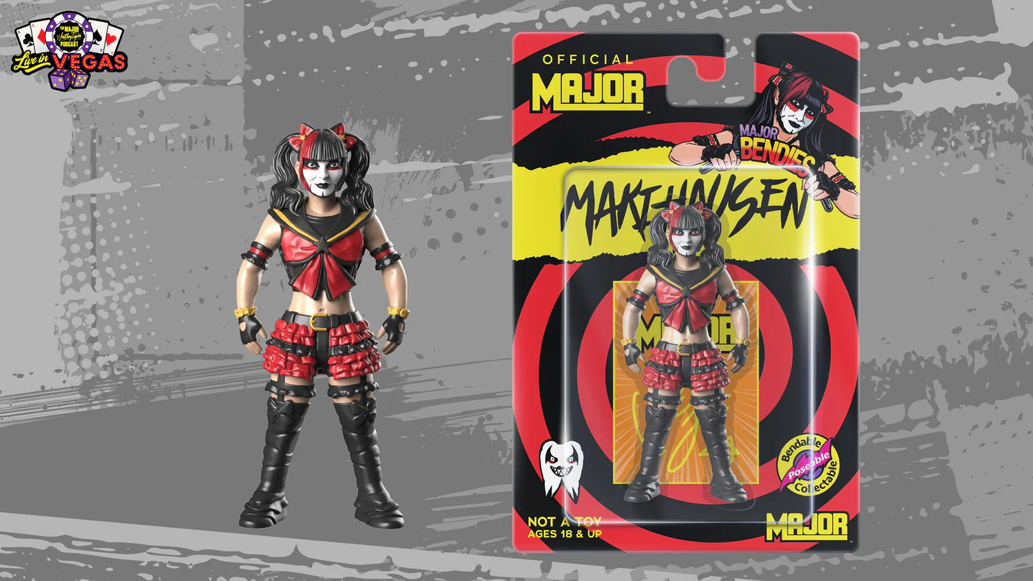 Major Wrestling Figure Podcast Major Bendies Makihausen Maki Itoh Action & Toy Figures PWcatalog
