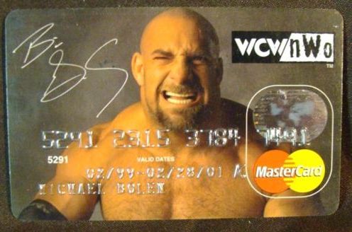 Goldberg WCW Mastercard credit card 1998 PW Catalog